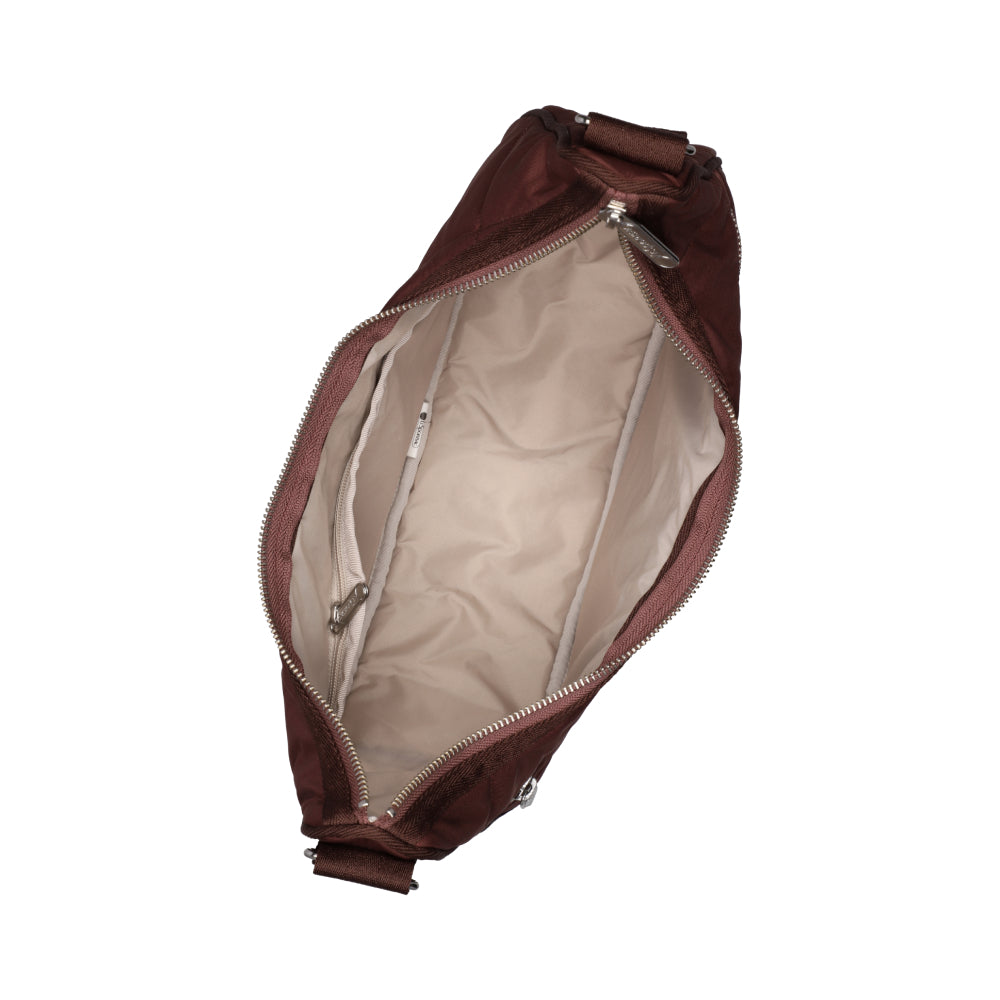 QUILT ZIP TOTE - 壓紋半月包 - 可可菱格壓紋