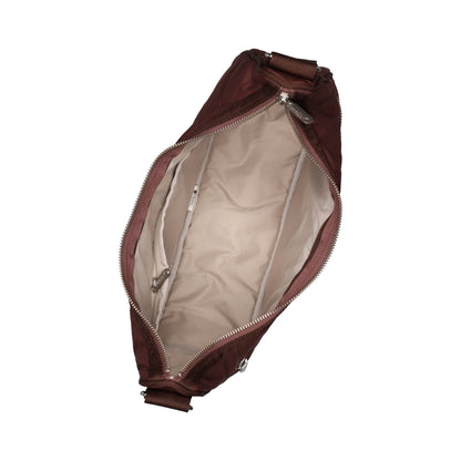 QUILT ZIP TOTE - 壓紋半月包 - 可可菱格壓紋