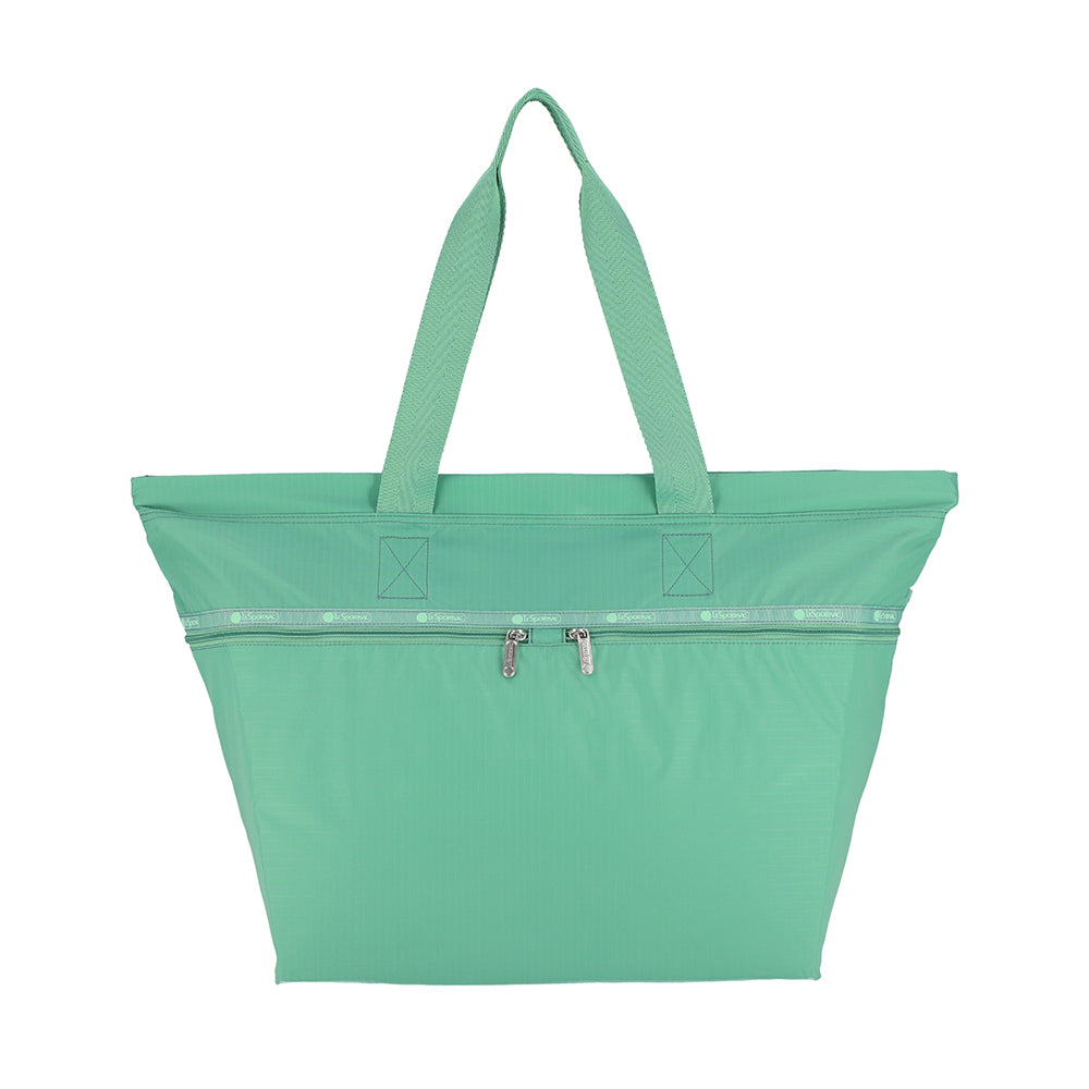 CARLIN ZIP TOP TOTE BAG 簡約兩側拉鍊托特包 - 鼠尾草綠