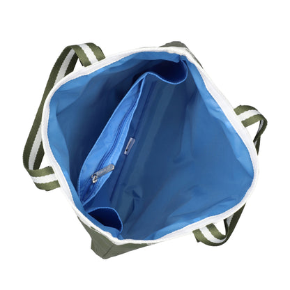 N/S CARRYALL TOTE 長型托特袋 - 滾邊橄欖綠