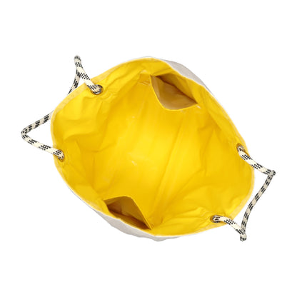 LARGE 2 WAY TOTE 大型雙面托特包 - 檸檬黃/珠光白