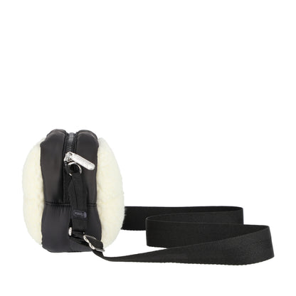PUFFY CUBE CROSSBODY 毛毛斜背方包 - 奶油白羊羔絨