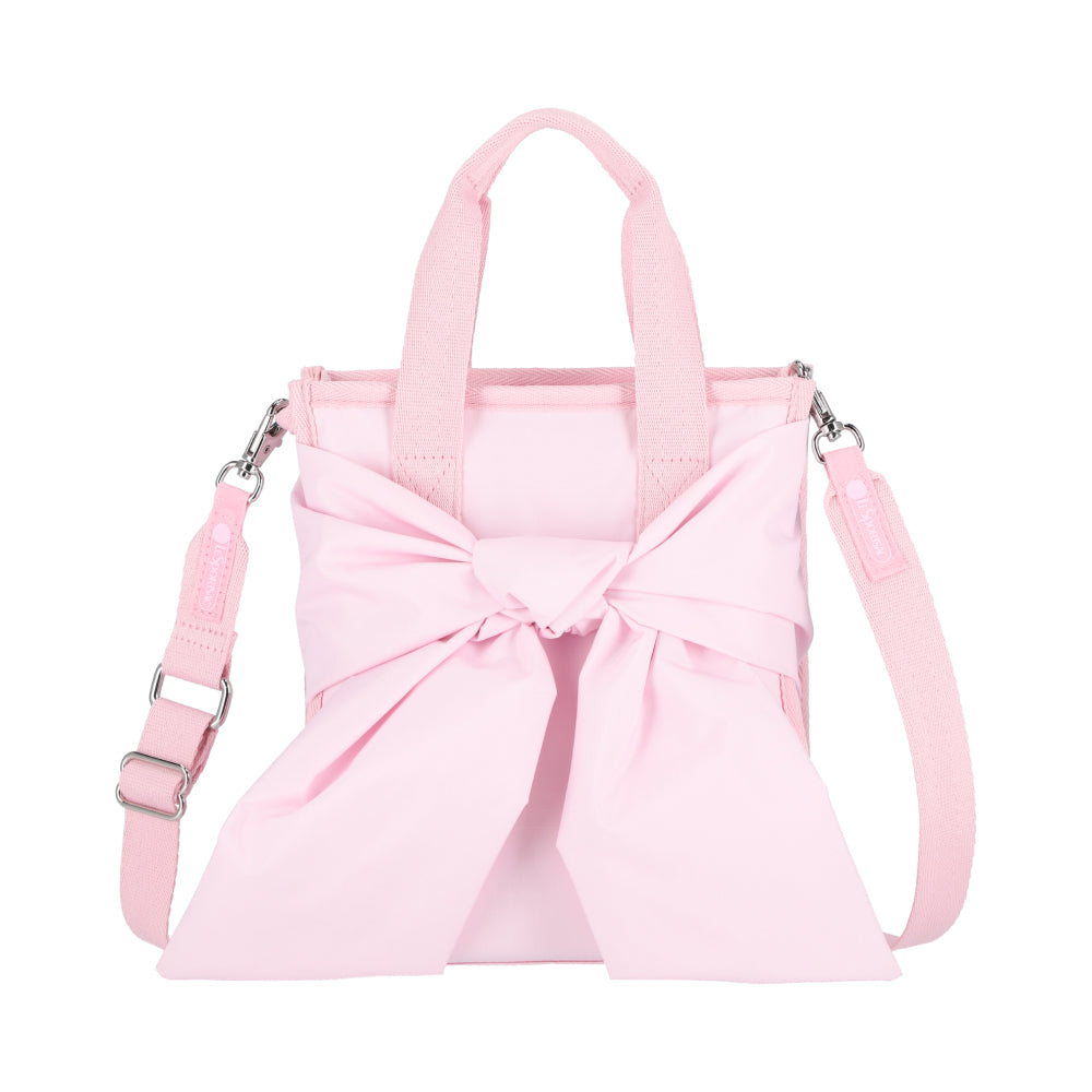 BOW MINI N/S TOTE 蝴蝶結造型托特包 - 粉緞蝴蝶
