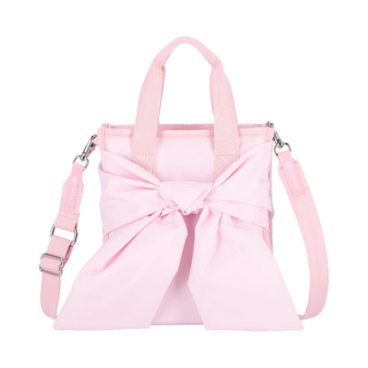 BOW MINI N/S TOTE 蝴蝶結造型托特包 - 粉緞蝴蝶