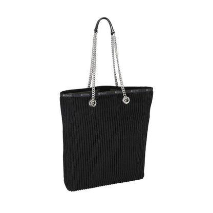CHAIN CROCHET N/S TOTE 鏈袋編織直式托特包 - 墨紋編織