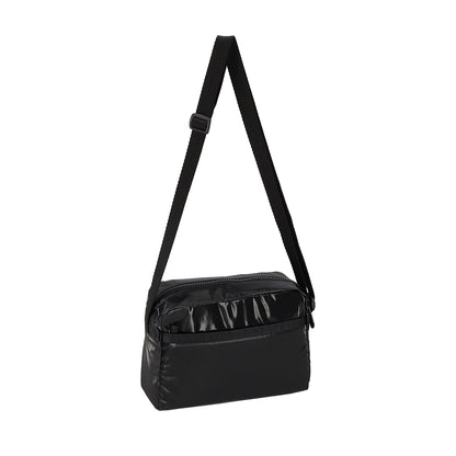DANIELLA CROSSBODY 拉鍊斜背包 - 閃耀黑