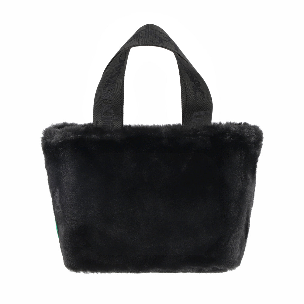 FUR E/W TOTE 毛絨斜背托特兩用包 - 經典黑