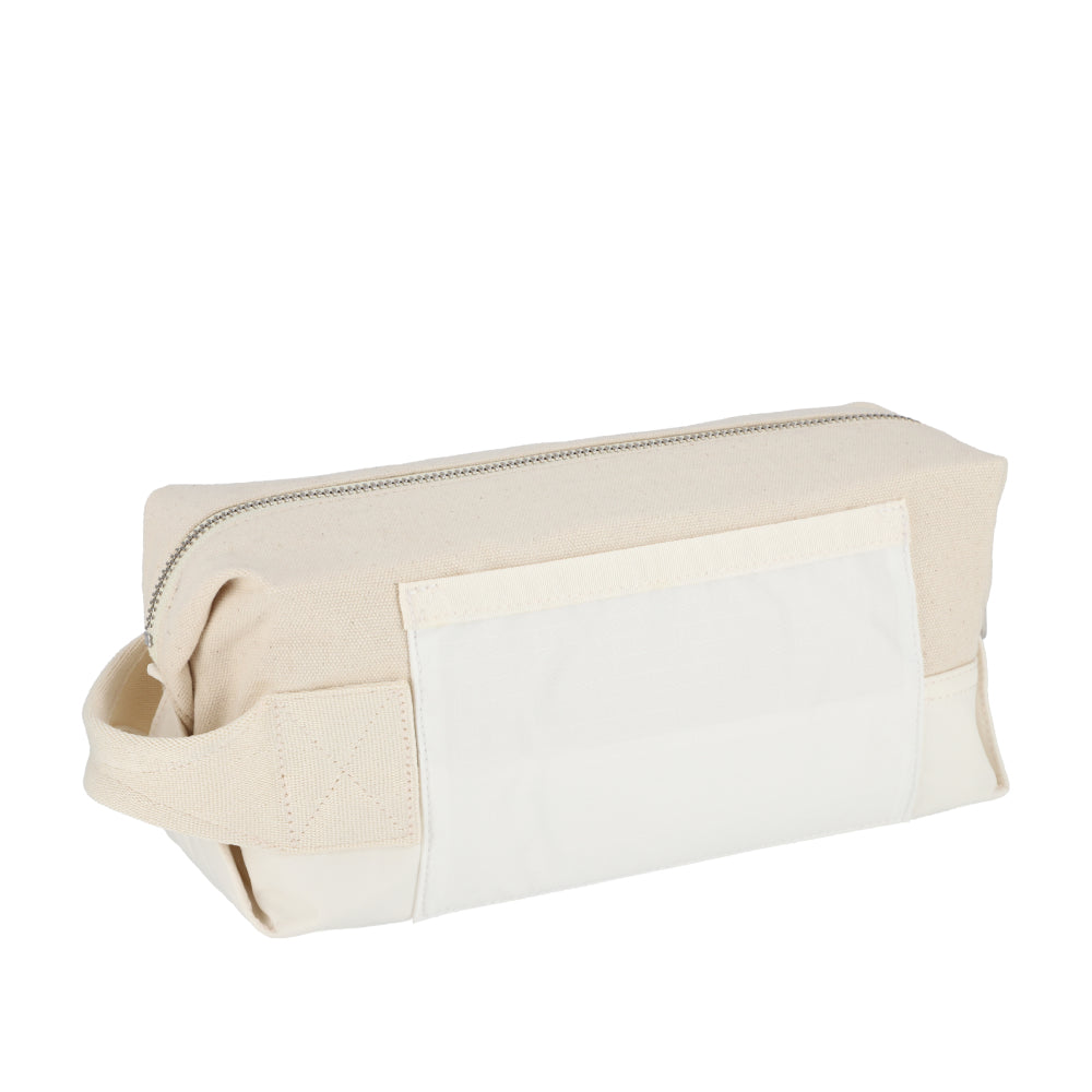 CANVAS DOPP KIT 帆布盥洗包 - 糖霜白