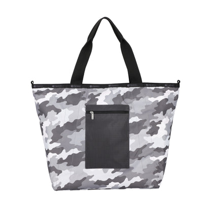 LG REVERSIBLE PKT TOTE 大型雙面托特包 - LOGO 迷彩灰/夜幕灰