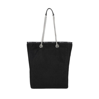 CHAIN CROCHET N/S TOTE 鏈袋編織直式托特包 - 墨紋編織