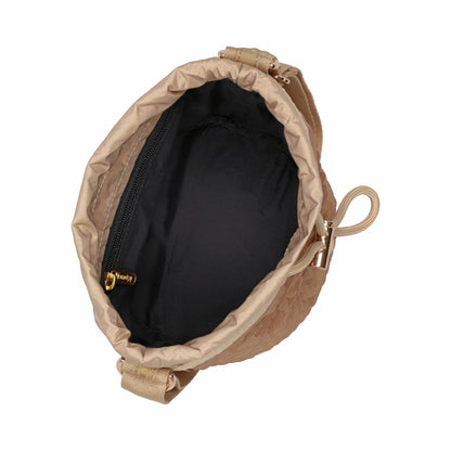SEQUIN DRAWSTRING BAG 亮片束口水桶斜背包 - 霧金亮片