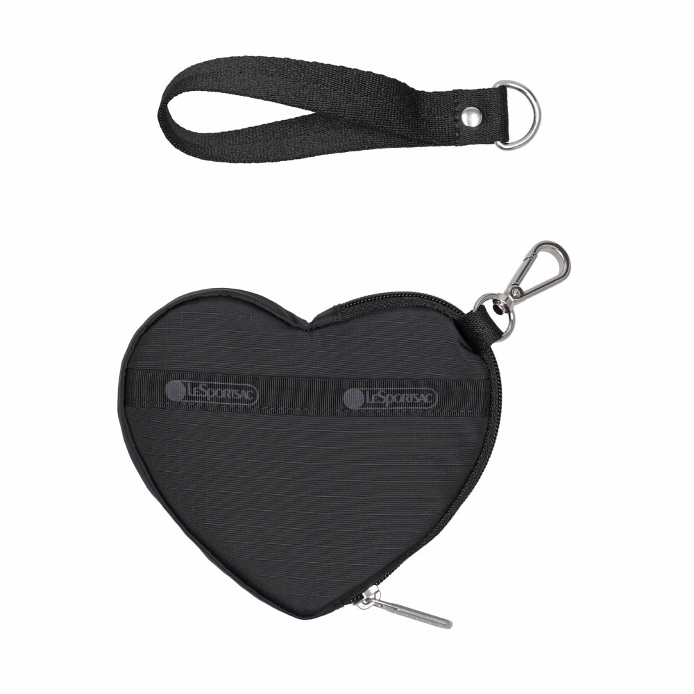 HEART WRISTLET 愛心造型零錢包 - 永恆黑