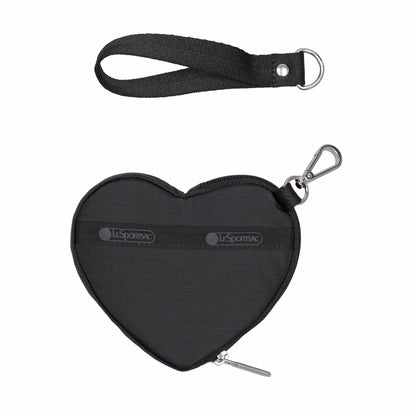 HEART WRISTLET 愛心造型零錢包 - 永恆黑