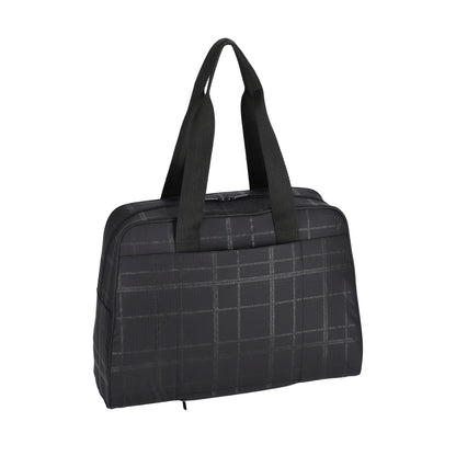 SMALL CARRYALL DUFFLE 機能手提旅行袋 - 暗影格紋