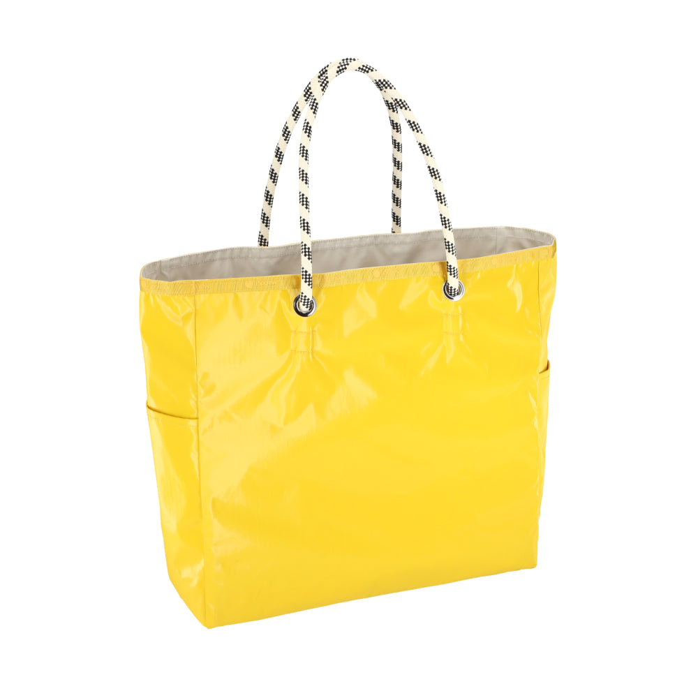 LARGE 2 WAY TOTE 大型雙面托特包 - 檸檬黃/珠光白