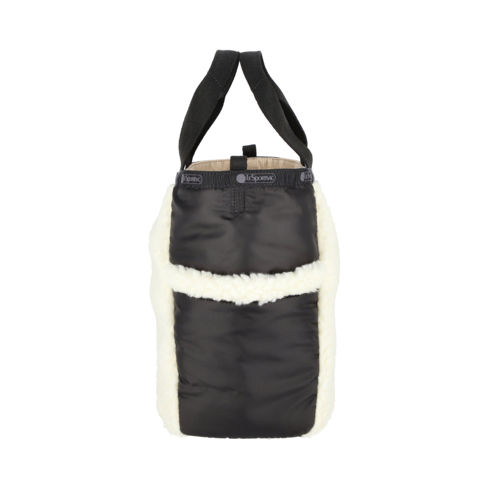 PUFFY MINI DUFFEL 迷你毛毛托特包 - 奶油白羊羔絨