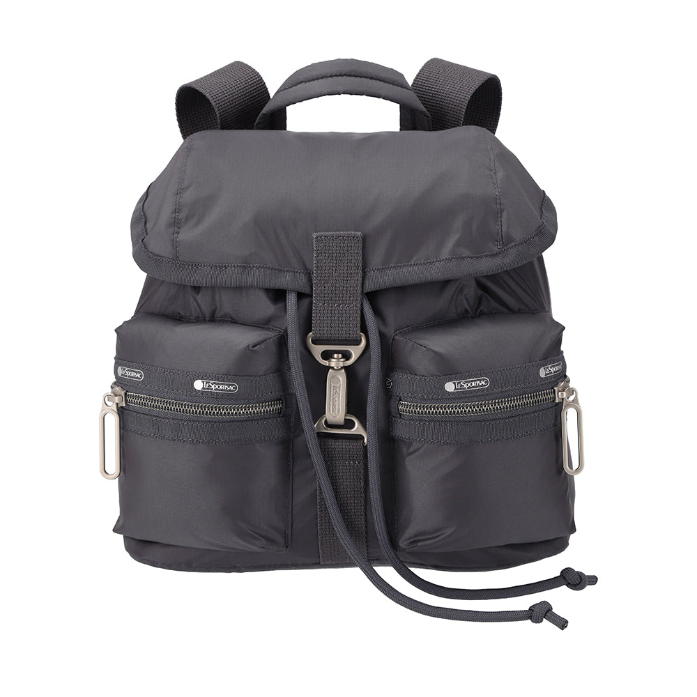 MINI BACKPACK 迷你扣環後背包 - 夜影灰