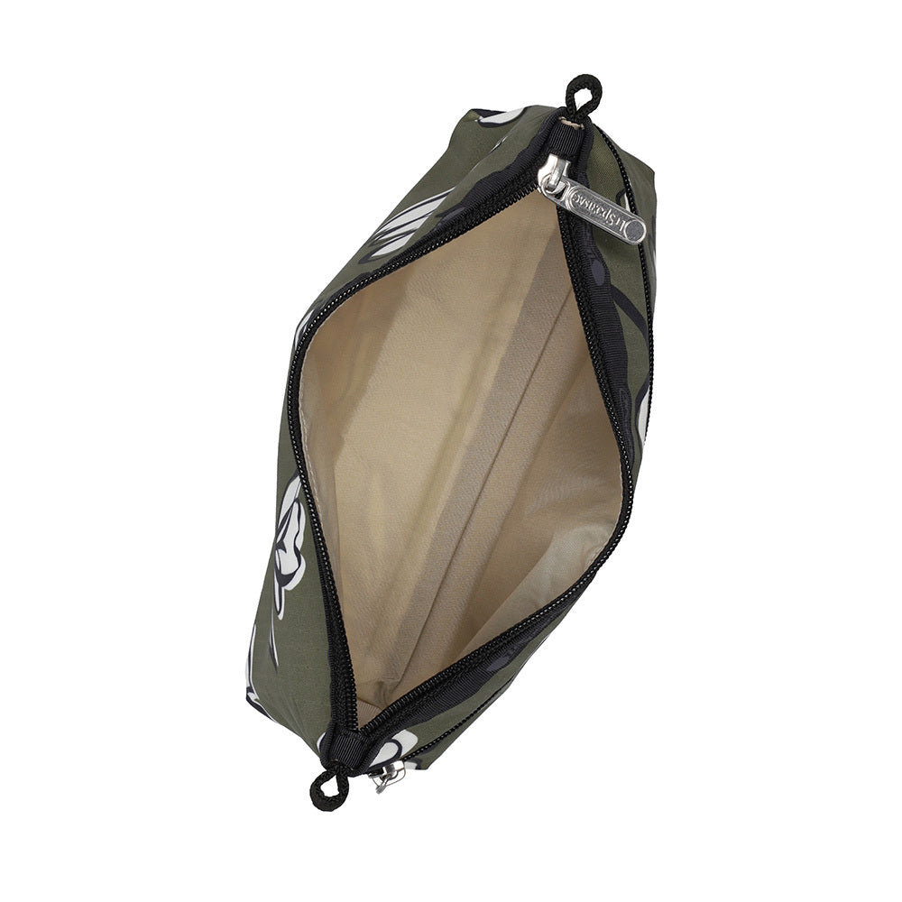 COSMETIC CLUTCH 雙層拉鍊化妝包 - 綠野花徑