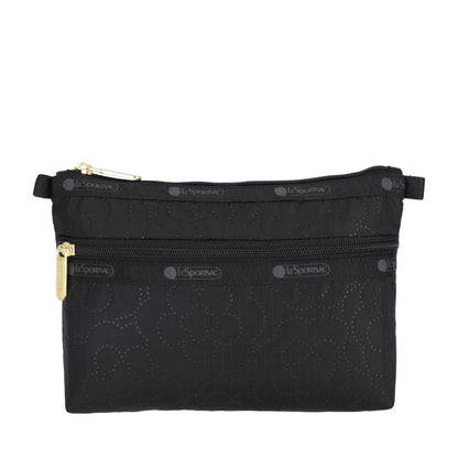 COSMETIC CLUTCH 雙層拉鍊化妝包 - 永恆黑