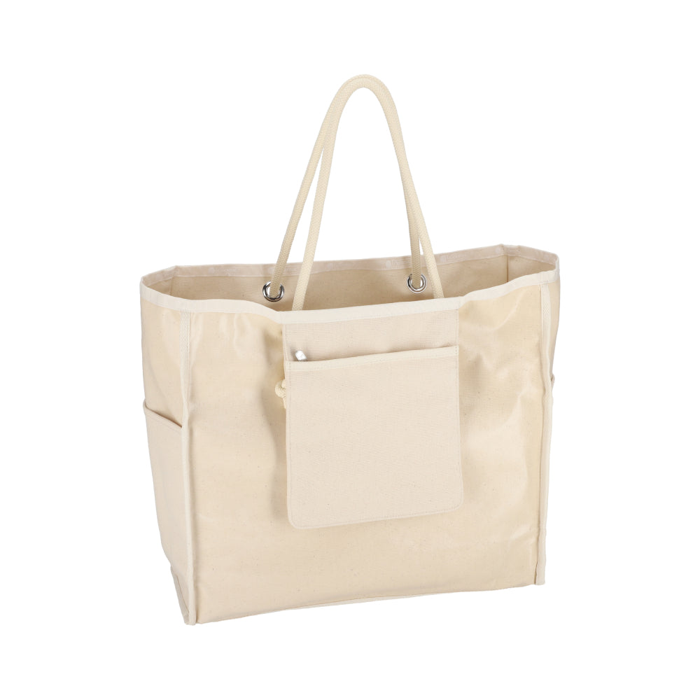 CANVAS EASY TOTE 帆布輕便托特包 - LOGO糖霜白
