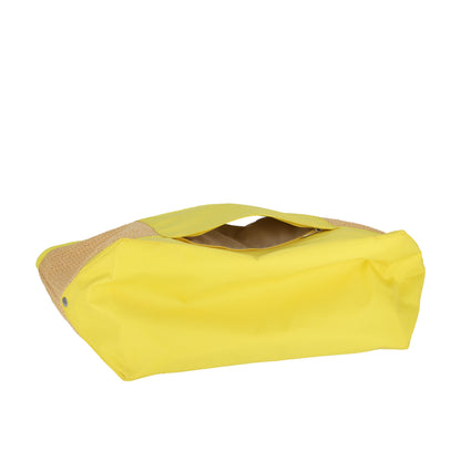 RAFFIA EAST/WEST TOTE 橫式托特包 - 拉菲報春黃