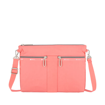 POUCH CROSSBODY 輕便拉鍊斜背包 - 珊瑚粉