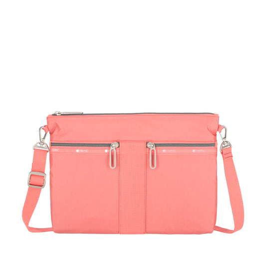 POUCH CROSSBODY 輕便拉鍊斜背包 - 珊瑚粉
