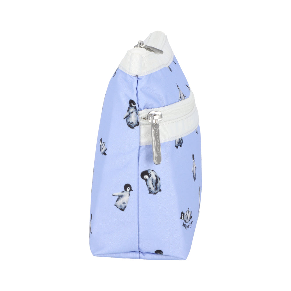 COSMETIC CLUTCH 雙層拉鍊化妝包 - 雪地小企鵝