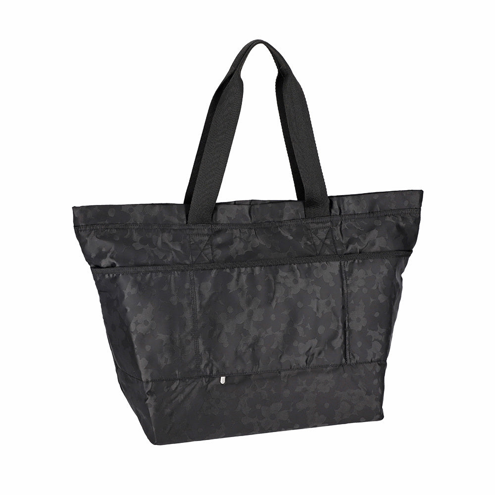 CARLIN ZIP TOP TOTE BAG 簡約兩側拉鍊托特包 - 暗影緹花