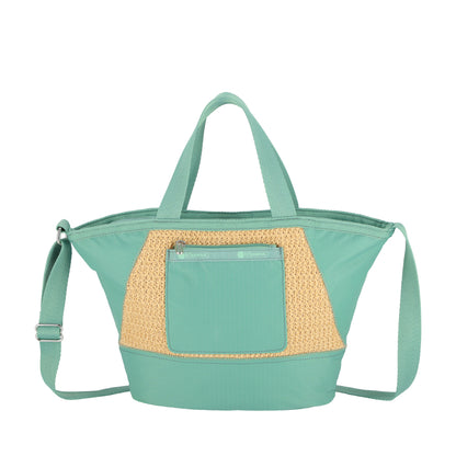 RAFFIA CONV TOTE 兩用托特包 -  拉菲鼠尾草綠
