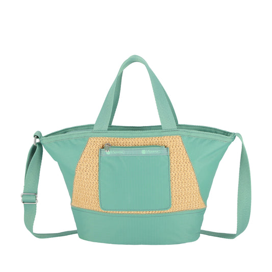 RAFFIA CONV TOTE 兩用托特包 -  拉菲鼠尾草綠