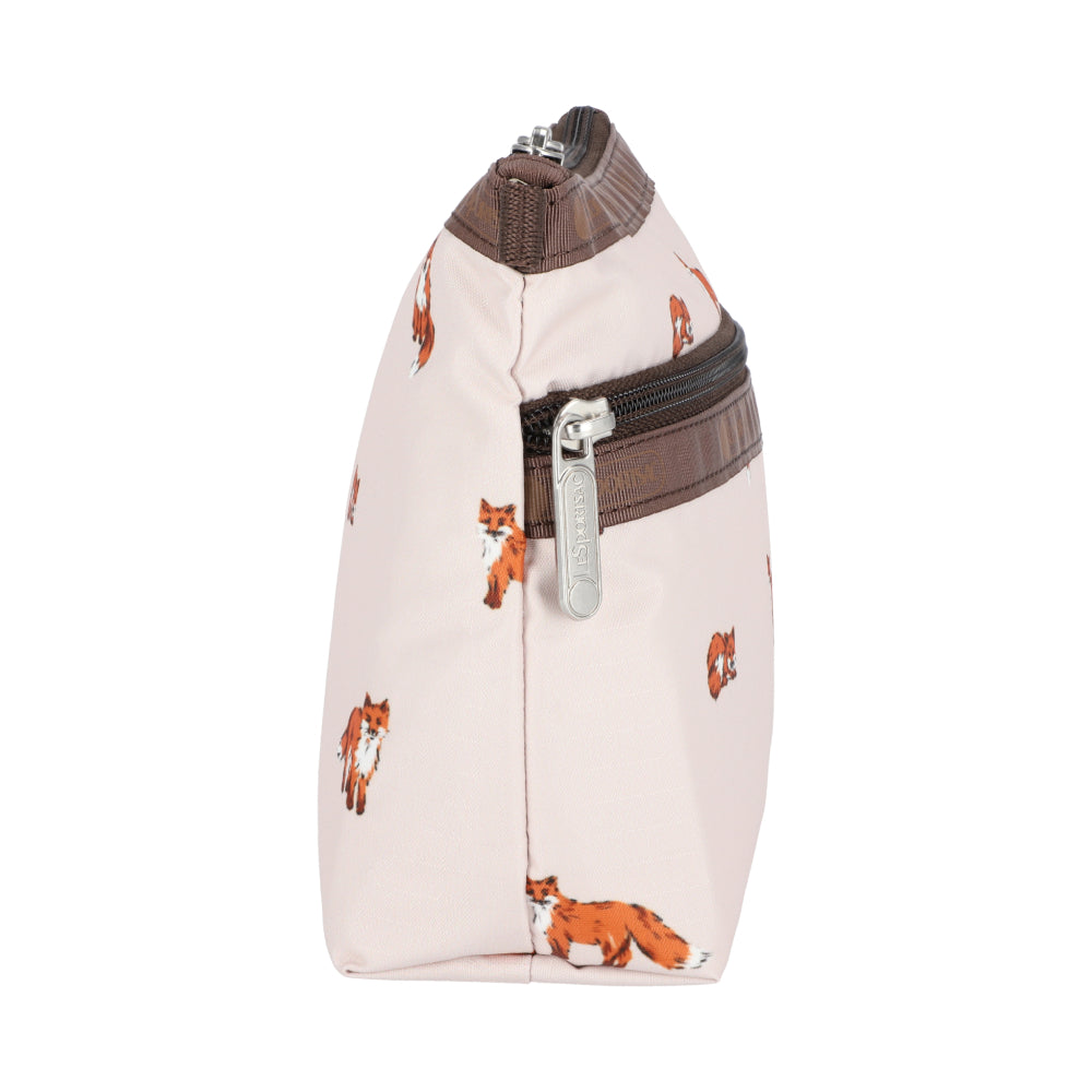COSMETIC CLUTCH 雙層拉鍊化妝包 - 森林小狐狸