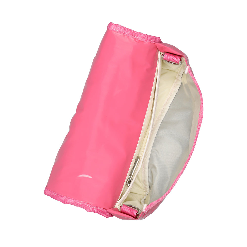 CONV WOVEN CLUTCH 兩用手拿肩背包 - 桃紅珠光