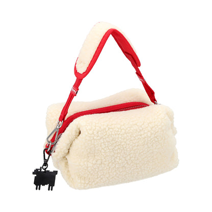 W&W CONVERTIBLE HOBO 兩用半月包 - W&W 絨毛奶霜