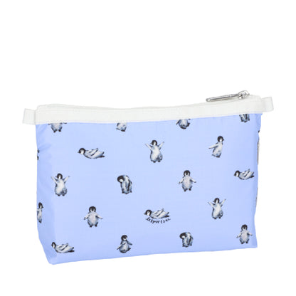 COSMETIC CLUTCH 雙層拉鍊化妝包 - 雪地小企鵝