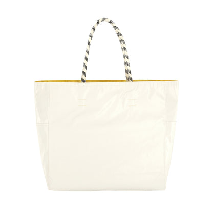 LARGE 2 WAY TOTE 大型雙面托特包 - 檸檬黃/珠光白