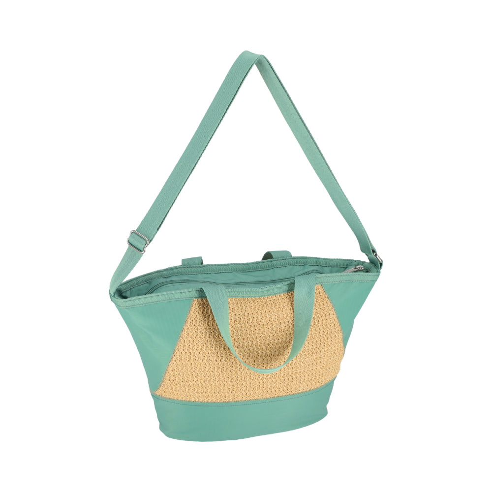 RAFFIA CONV TOTE 兩用托特包 -  拉菲鼠尾草綠