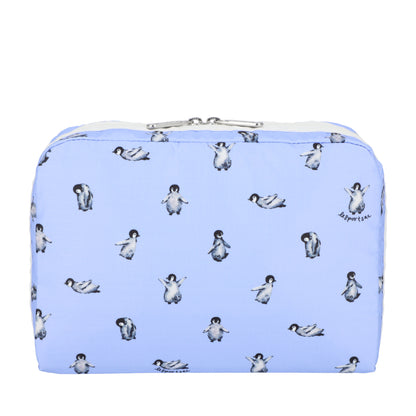 EXTRA LARGE RECTANGULAR COSMETIC 加大型化妝包 - 雪地小企鵝