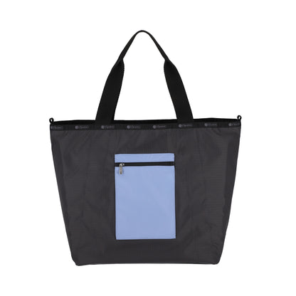 LG REVERSIBLE PKT TOTE 大型雙面托特包 - LOGO 雲霧藍 / 夜幕灰
