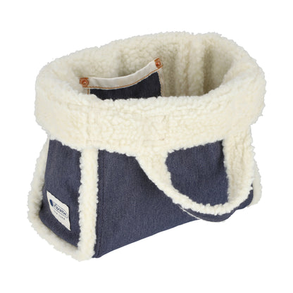 SMALL TWO WAY DENIM TOTE 小型兩用托特包 - 經典丹寧/羊羔絨