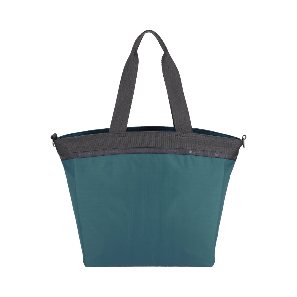 LG BUCKET TOTE 大型手提斜背兩用方形包 - 深藍碧璽/夜幕灰撞色