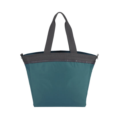 LG BUCKET TOTE 大型手提斜背兩用方形包 - 深藍碧璽/夜幕灰撞色