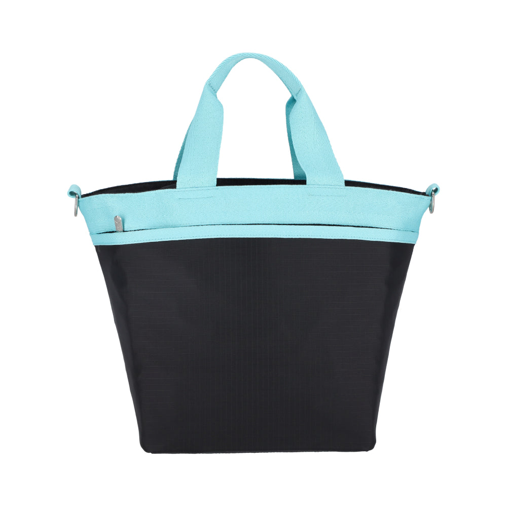 BUCKET TOTE 手提斜背兩用方形包 - 深海藍/蒼翠綠