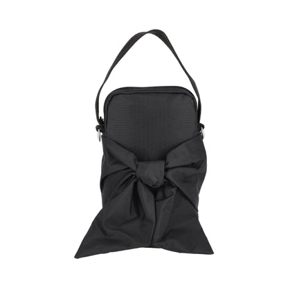 BOW MINI PHONE CROSSBODY 蝴蝶結迷你手機包 - 黑緞蝴蝶