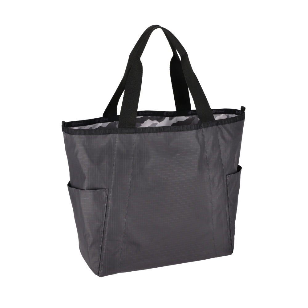 LG REVERSIBLE PKT TOTE 大型雙面托特包 - LOGO 迷彩灰/夜幕灰