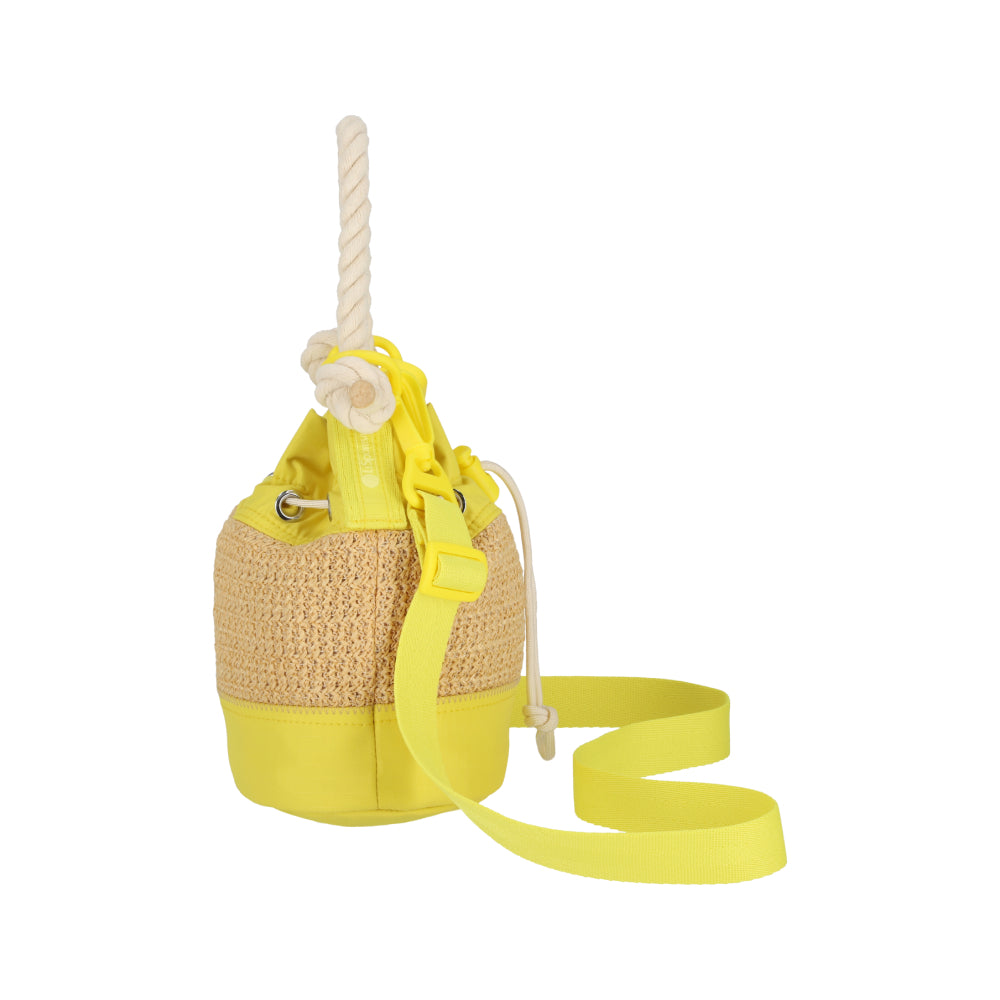 RAFFIA MINI BUCKET 迷你水桶包 - 拉菲報春黃