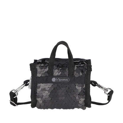 SEQUIN MICRO BAG 亮片迷你旅行袋掛飾 - 霧黑亮片