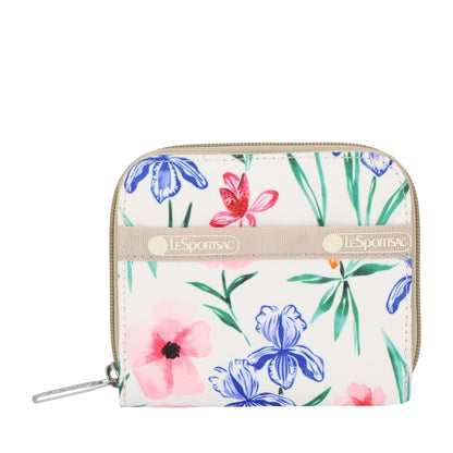 CLAIRE WALLET 拉鍊短夾 - 水彩花園