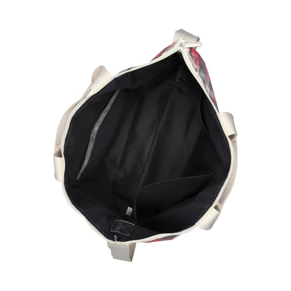 DELUXE EASY CARRY TOTE 兩用托特包 - 灰粉格紋