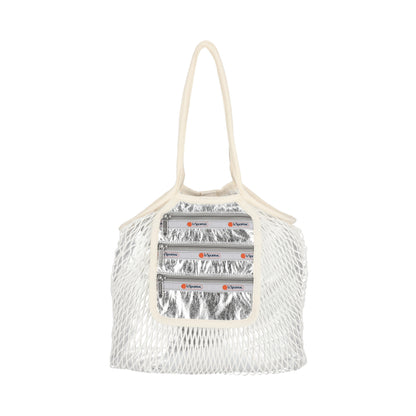 MED NET TOTE BAG 中型網狀肩背包 - 月霧銀